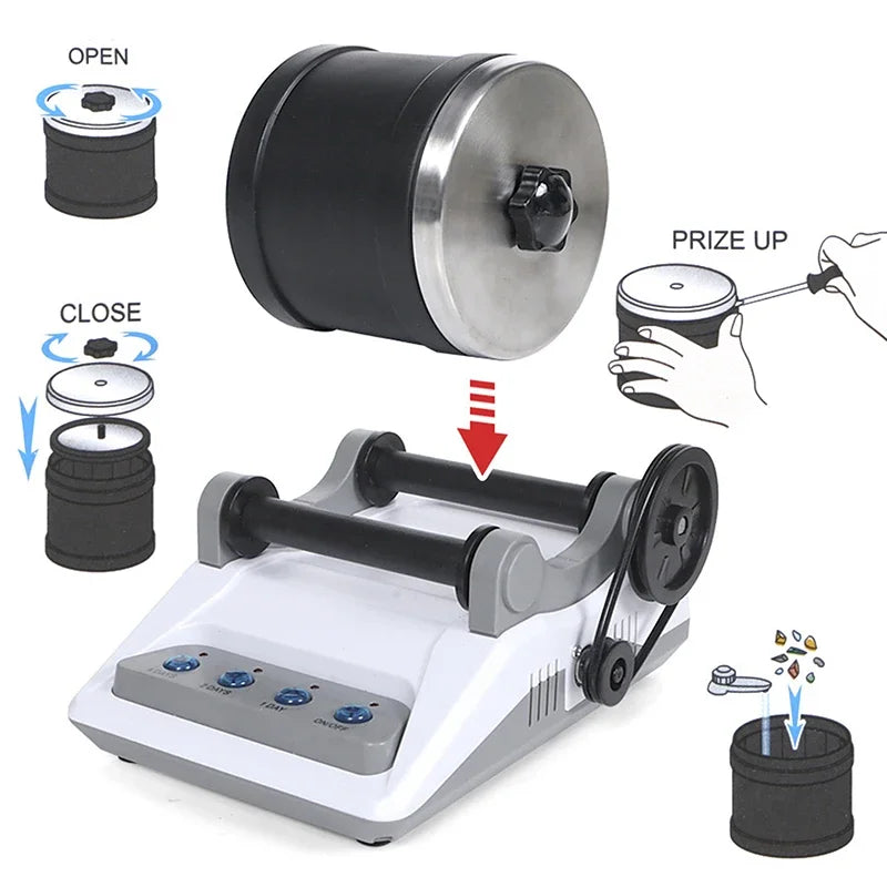 Electric Gem Grinder Set – DIY Stone Polishing Science Toy Gem Polishing Kit Axl