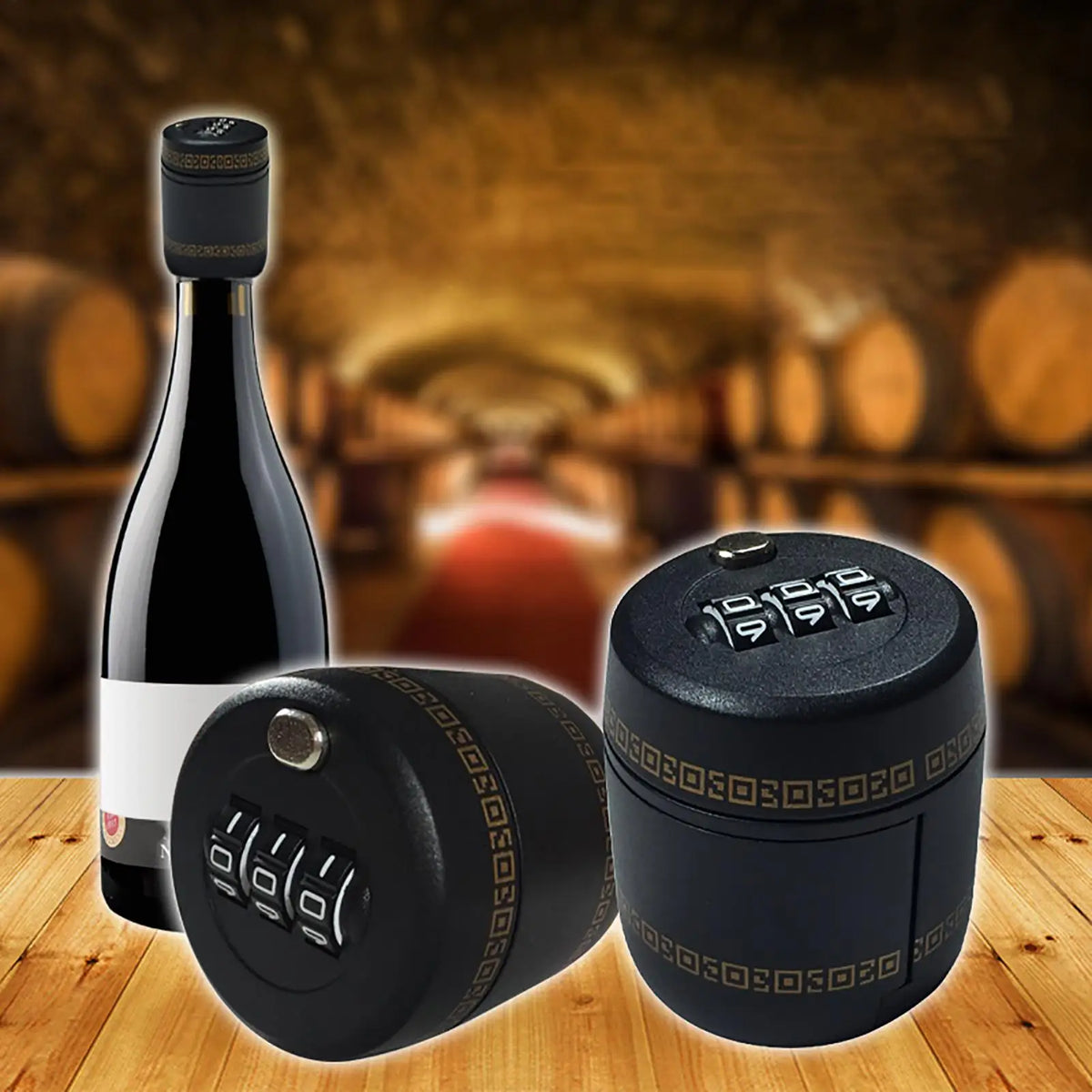 Wine Bottle Combination Lock – 3-Digit Password Stopper Wine Bottle Lock Axl