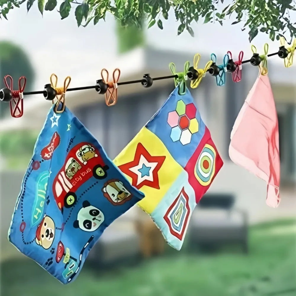 Retractable Clothesline 1.8m with 12 Metal Clips | Travel & Camp Retractable Clothesline Axl