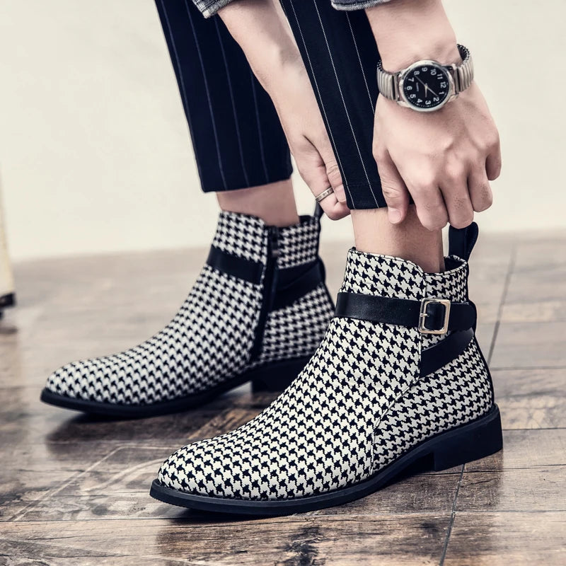 Men's Chelsea Ankle Boots – British Style Zip-Up Dress Boots Chelsea Ankle Boots Axl