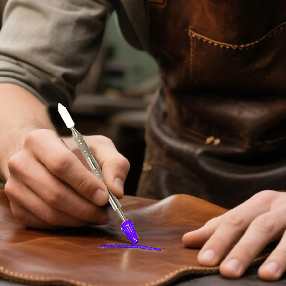 Double-Head Leather Edge Dye Pen | Belt & Craft Finisher Leather Craft Tool Axl