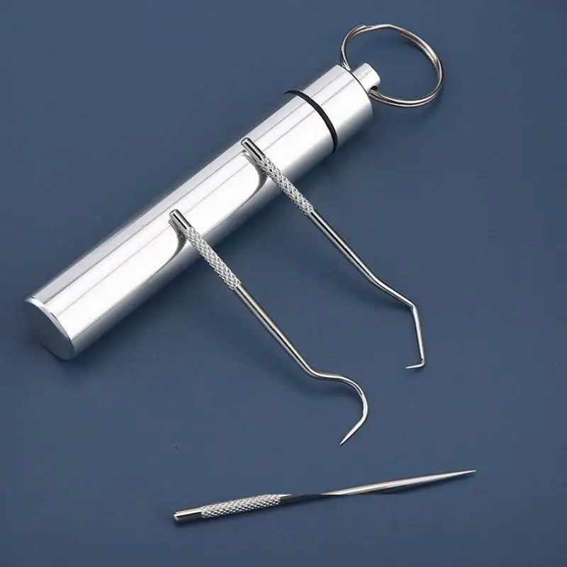 Stainless Steel Reusable Toothpick & Floss Set | Oral Care Oral Care Kit Axl