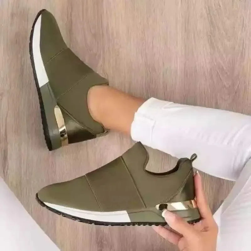 Women's Breathable Mesh Slip-On Sneakers | Casual Vulcanize Slip-On Sneakers Axl