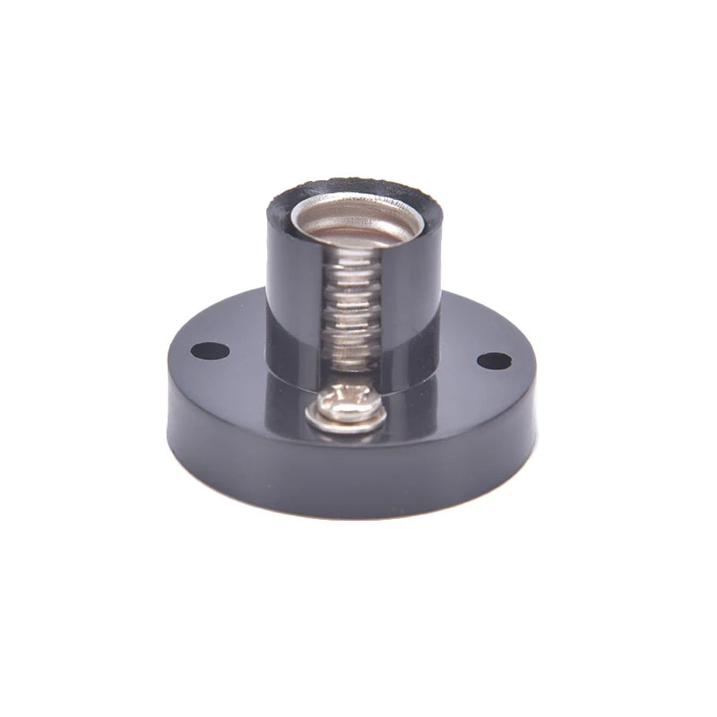 E10 Screw Lamp Holder – DIY Flat Lamp Base for Electronics Lamp Holder Base Axl Black