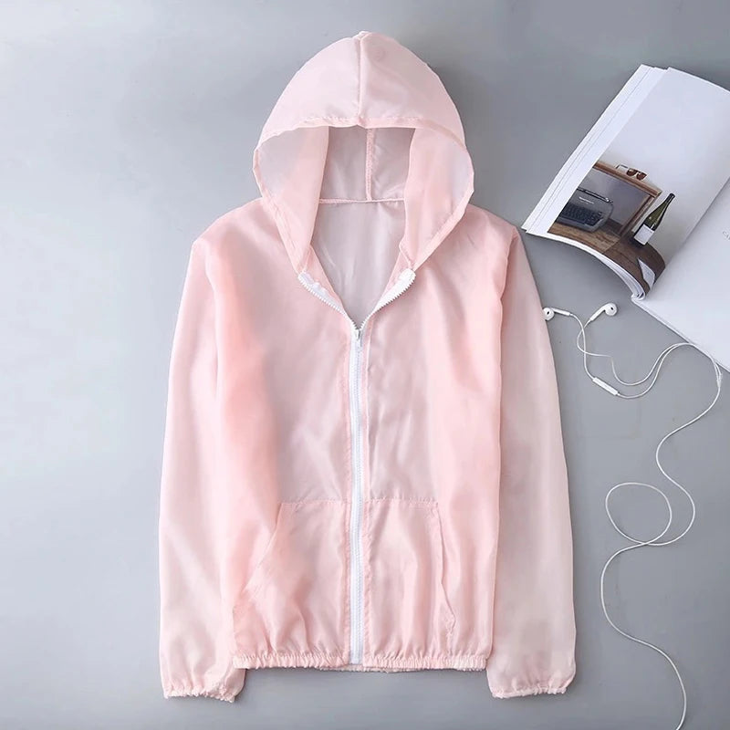 Women's Anti-UV Sun Protection Jacket – Quick Dry Windbreaker Sun Protection Jacket Axl Pink S