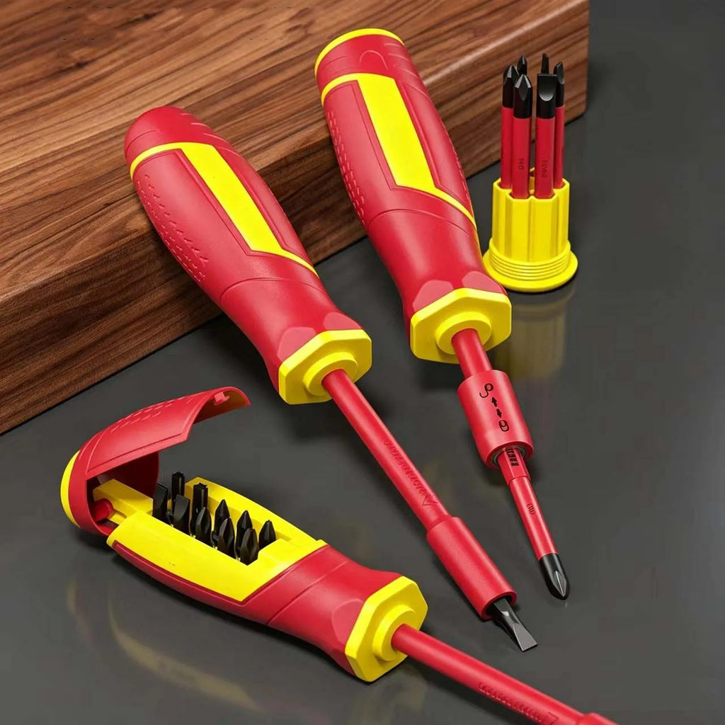 1000V Insulated Screwdriver Set – Magnetic Tips, 7 or 11 Pc Insulated Screwdriver Set Axl