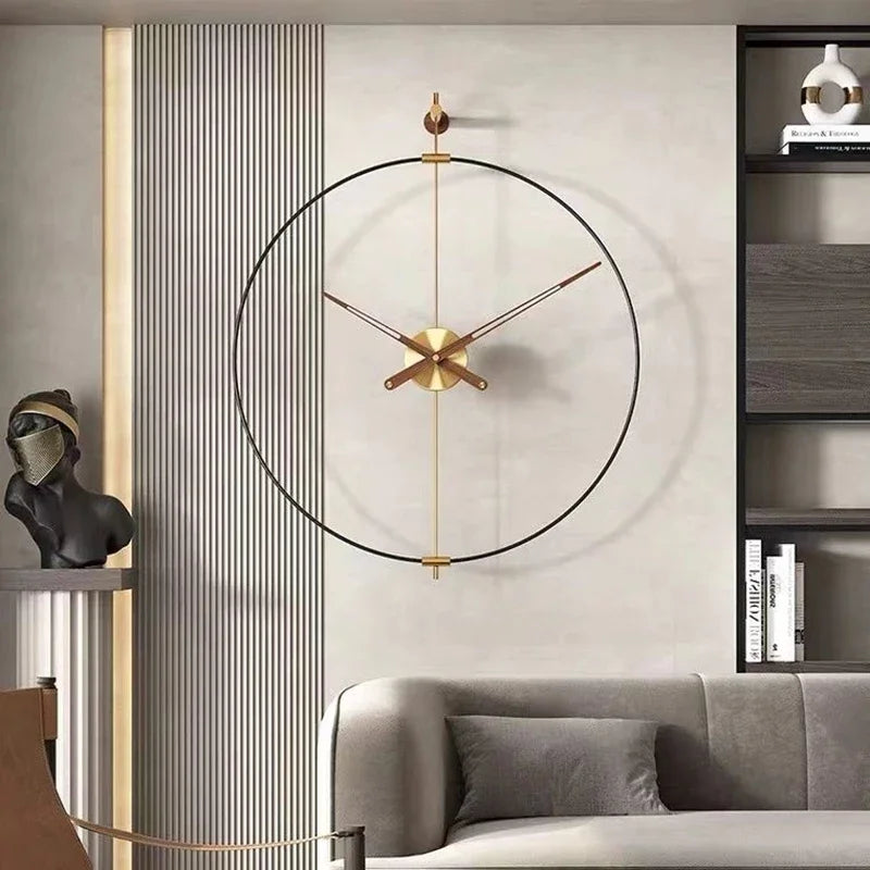 Large Silent Wall Clock – Nordic Minimalist Luxury Decor Wall Clock Axl