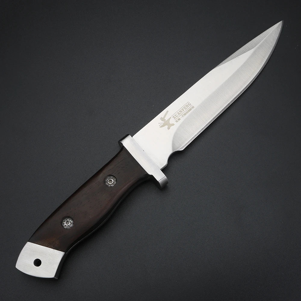 XUAN FENG D2 Steel Knife – Wood Handle BBQ & Outdoor Blade Outdoor Knife Axl