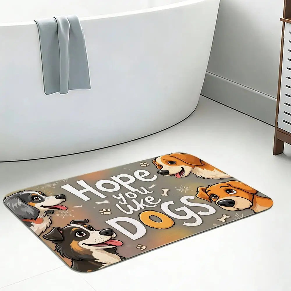 Cute Dog Diatomite Bath Mat – Quick Dry & Anti-Slip Floor Mat Diatomite Bath Mat Axl