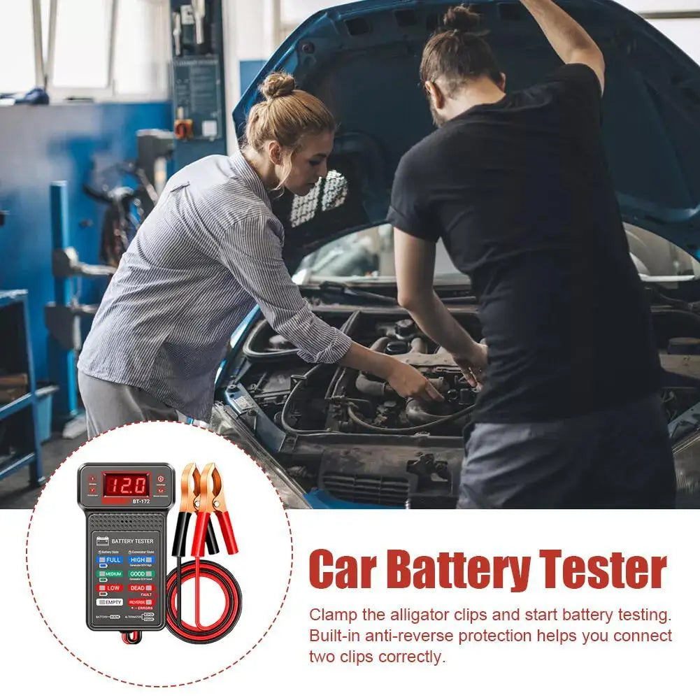 12V Car Battery Tester & Alternator Analyzer – LED Digital Battery Tester Axl