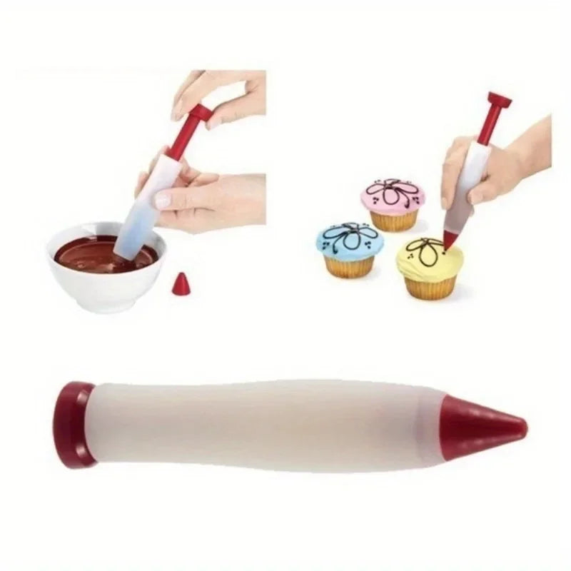 Silicone Chocolate Writing Pen – Cake & Pastry Decorating Tool Cake Decorating Pen Axl