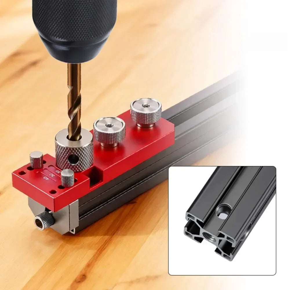 Aluminum Profile Hinge Jig Kit – Hole Drilling Guide Locator Drilling Jig Kit Axl