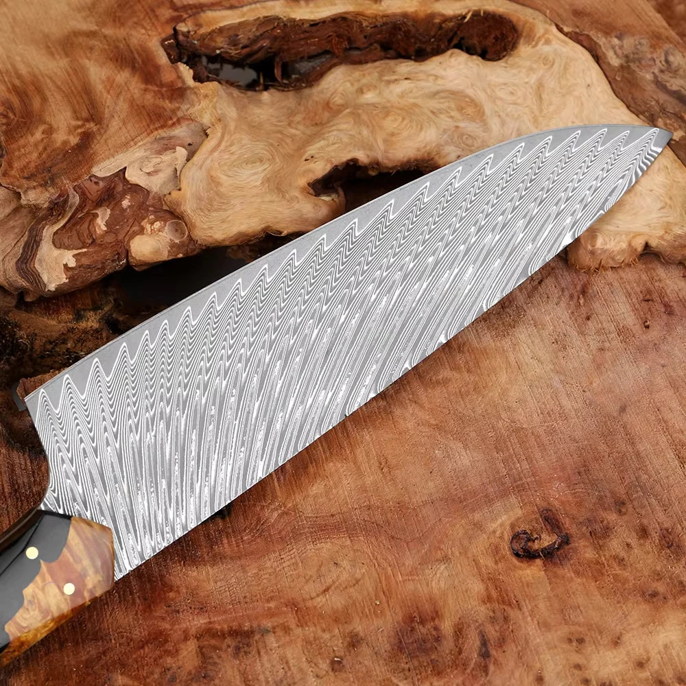 XITUO Damascus Steel Kitchen Knife Set – 1-6 PCS Chef Knives Kitchen Knife Set Axl