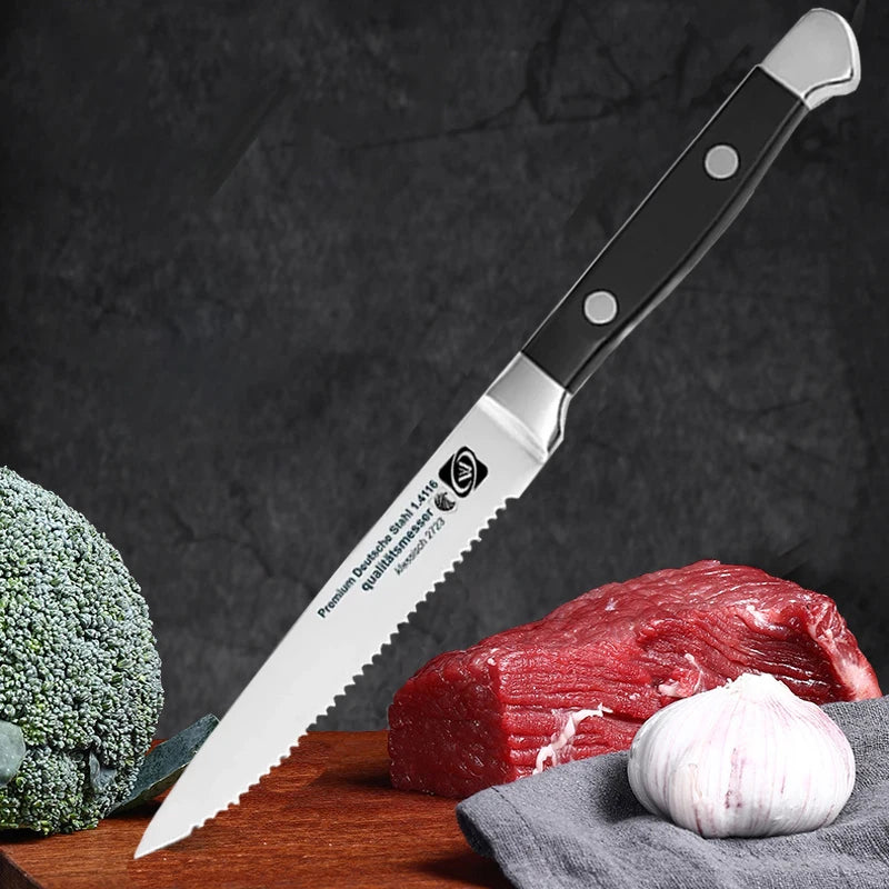 Stainless Steel Serrated Steak Knife & Fork Set – 1–8 Pieces Steak Knife Set Axl Steak knife 1pcs