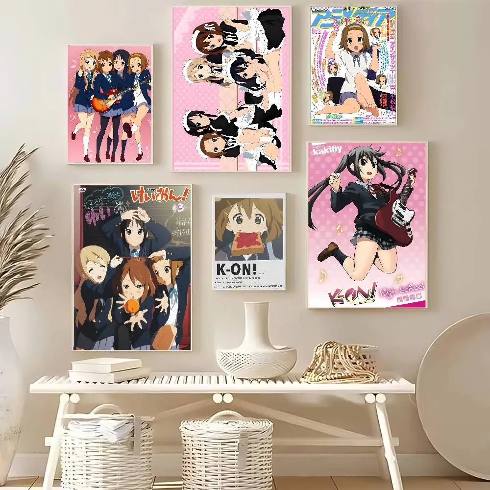 Anime K-ON! HD Self-Adhesive Waterproof Poster | Wall Decor Anime Wall Poster Axl