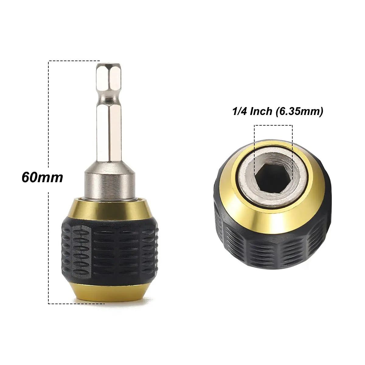 3-Pc Hex Quick-Change Adapter Set | Self-Locking Bit Holder Drill Bit Adapter Axl