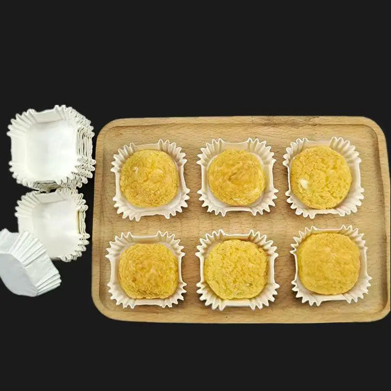 Square Mooncake Paper Liners 100/250Pcs – Oil-Proof Brownie Cups Baking Paper Liners Axl