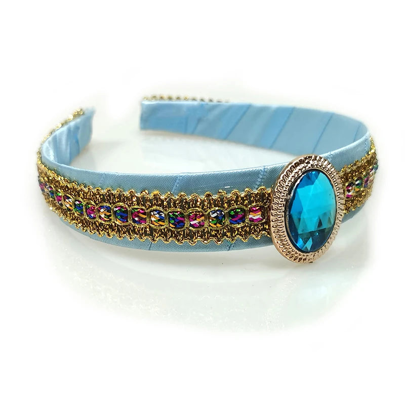 Girls Arabian Princess Crystal Headband – Cosplay Party Accessory Crystal Hair Headband Axl A3