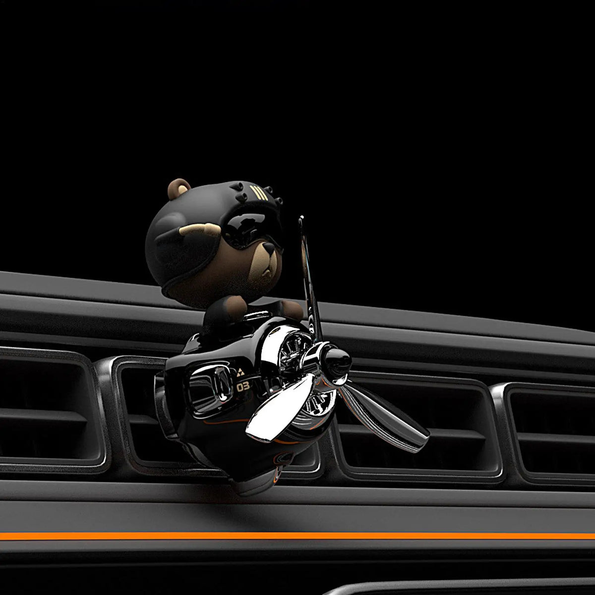 Rotating Pilot Bear Car Air Freshener Vent Clip Diffuser Car Air Freshener Axl