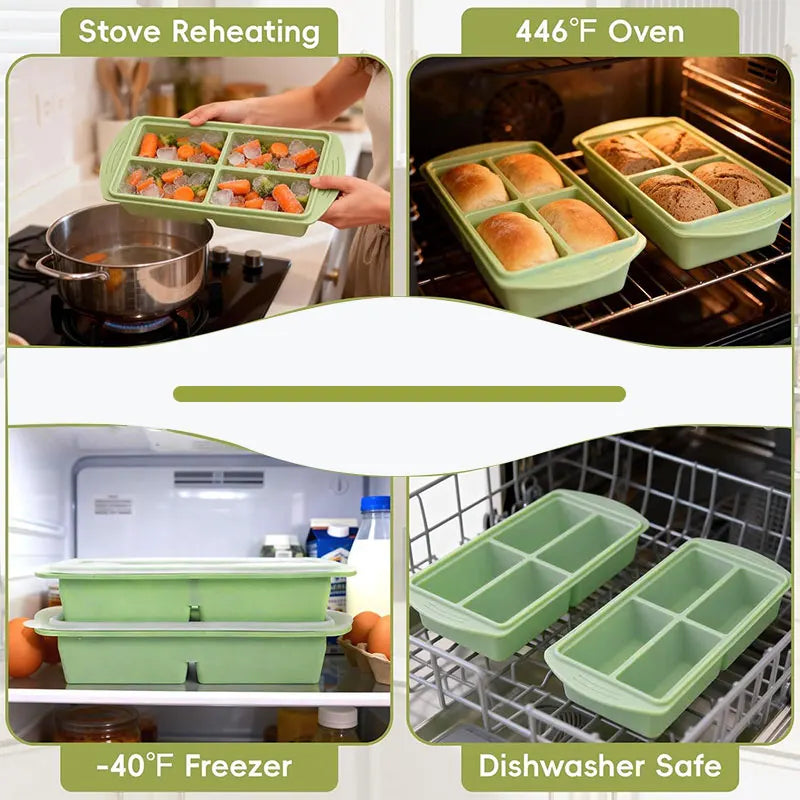 Silicone Freezer Tray with Lid – Large Soup & Broth Cube Mold Silicone Freezer Tray Axl