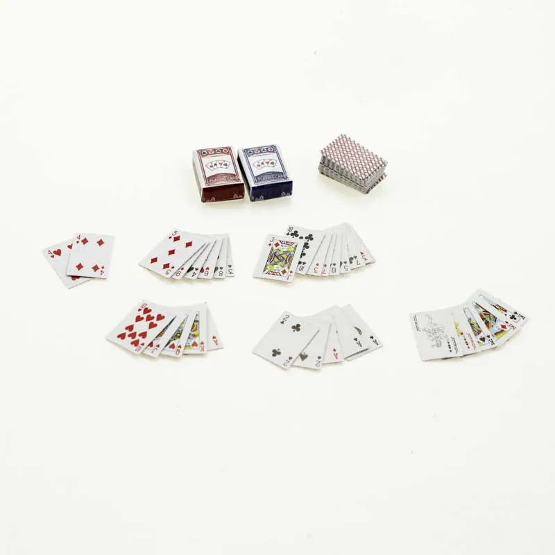 1:12 Dollhouse Miniature Poker Playing Cards – Kawaii Accessory Dollhouse Accessory Axl