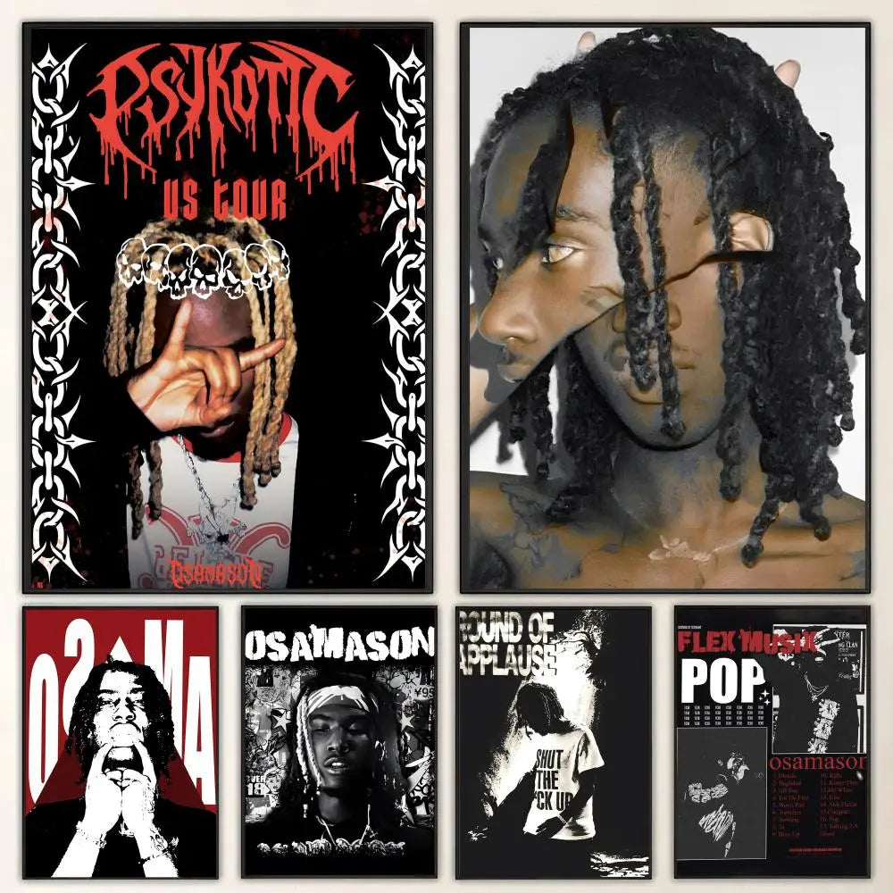O-OsamaSon Rapper HD Poster | Waterproof Wall Art Decor Wall Art Poster Axl