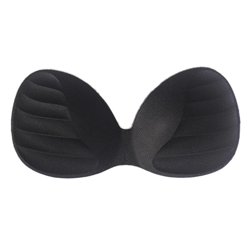 Women's Bikini Bra Padded Inserts – Push Up Chest Enhancer Bikini Bra Inserts Axl Black One Size