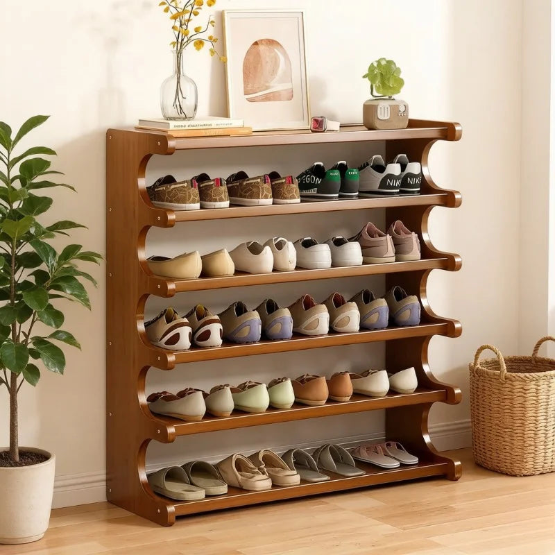 Large Bamboo Shoe Rack – Multi-Tier Freestanding Organizer Bamboo Shoe Rack Axl