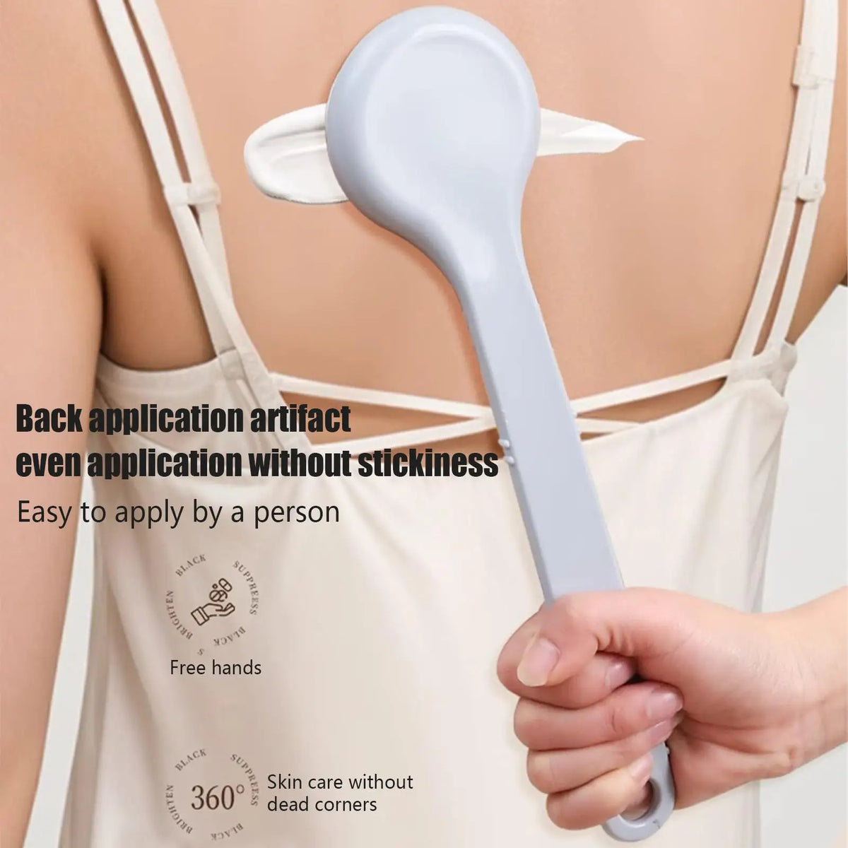 Long Handle Back Lotion Applicator – Sunscreen & Moisturizer Back Lotion Applicator Axl
