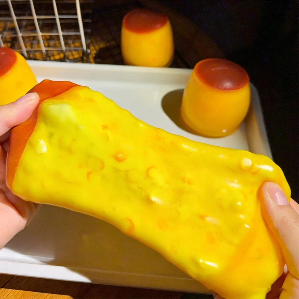Caramel Pudding Squishy Fidget Toy – ASMR Sensory Squeeze Ball Squishy Fidget Toy Axl