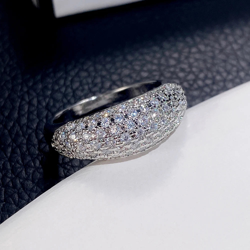 Huitan Cubic Zirconia Ring for Women – Wedding Band Gift Fashion Ring Axl