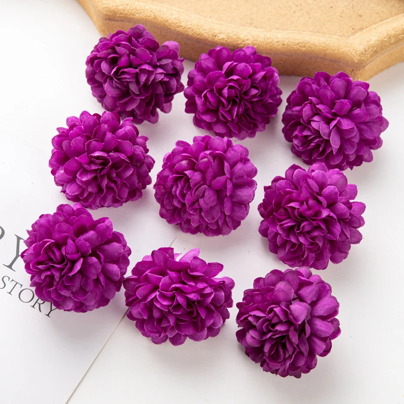 Silk Artificial Hydrangea Flower Heads – 10 or 100 Pcs DIY Decor Artificial Flower Heads Axl color 11 100pieces