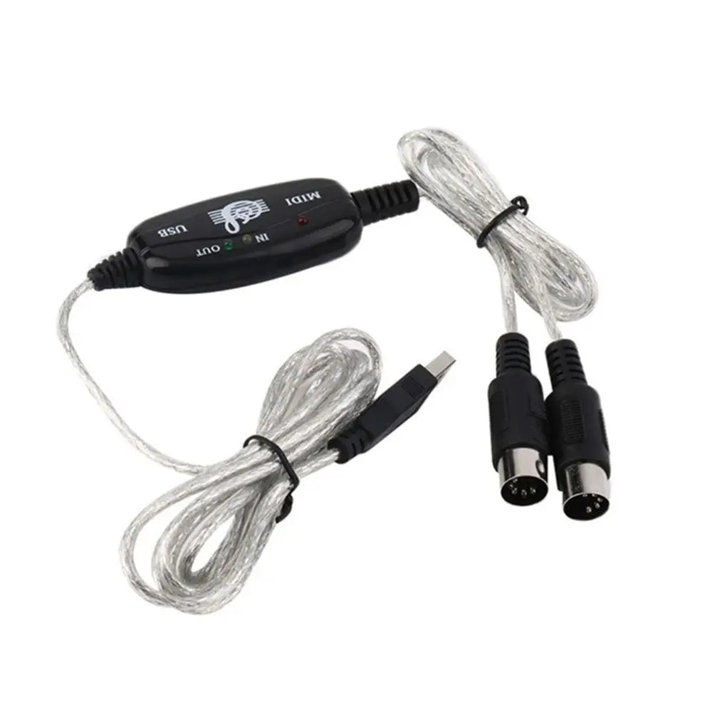 USB MIDI Interface Cable – Keyboard & Piano to PC Adapter MIDI USB Interface Axl 2m