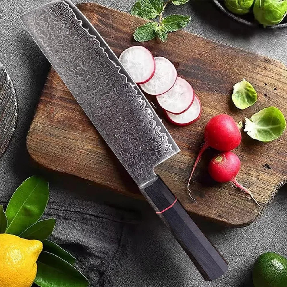 PLYS Damascus Steel Chef Knife VG10 Japanese Kitchen Knife Damascus Chef Knife Axl