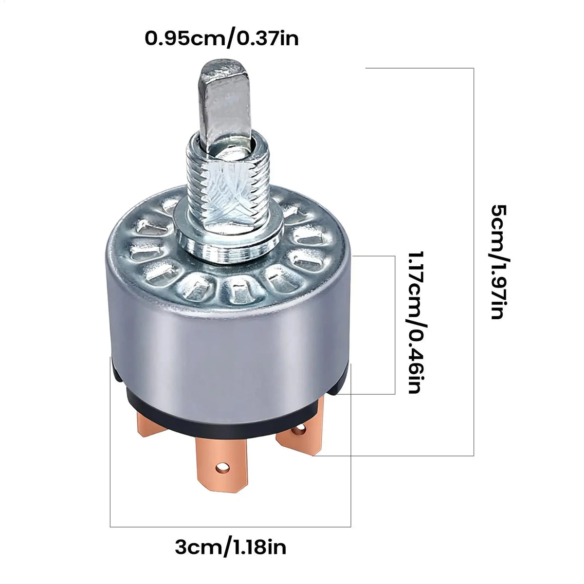 4-Position Rotary Cam Selector Knob | 3 Speed 16A Industrial Rotary Selector Knob Axl