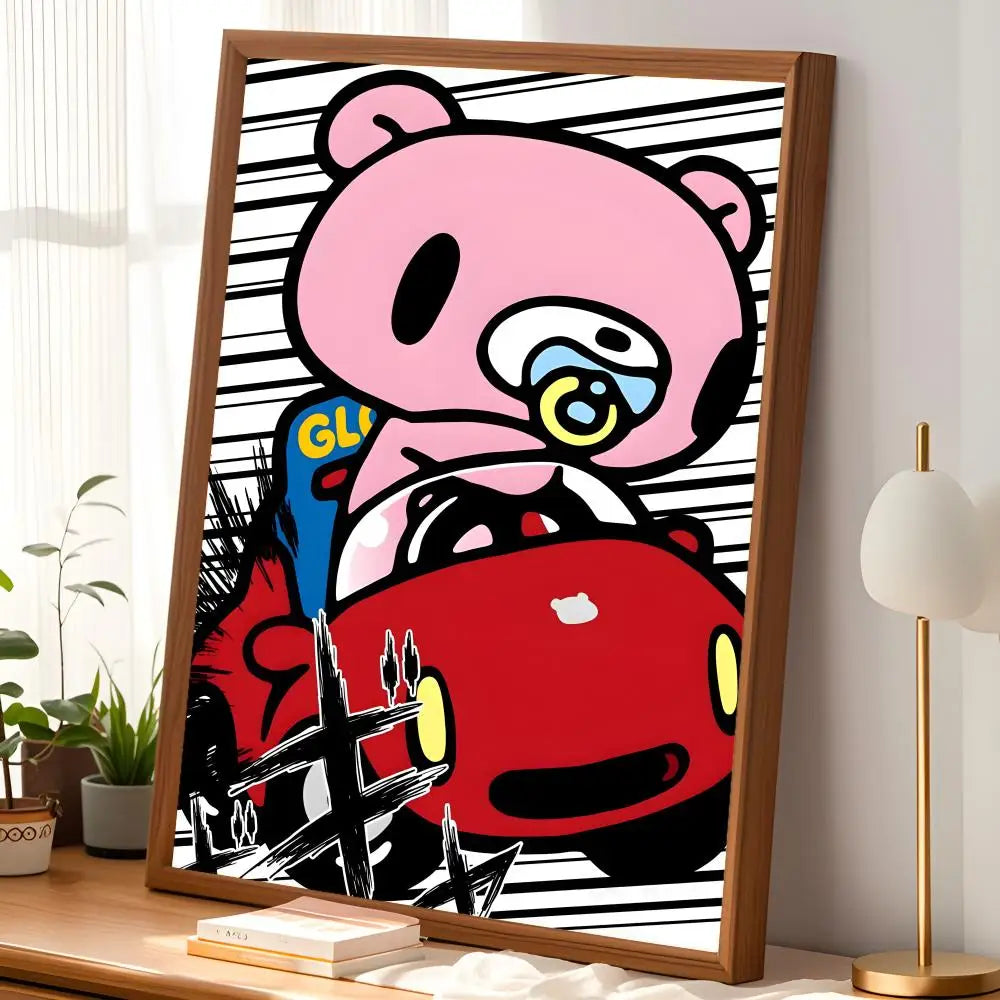 Gloomy Bear Self-Stick HD PVC Wall Art Poster – Waterproof Wall Art Poster Axl