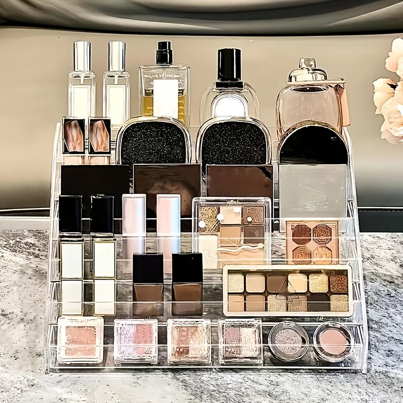 Acrylic Perfume & Cosmetic Organizer – Clear Multi-Layer Stand Cosmetic Organizer Axl