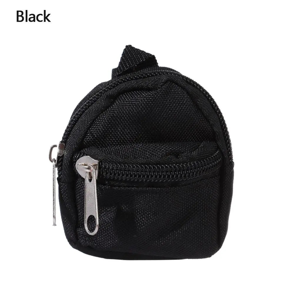 Mini Doll Backpack – Cute Cloth School Bag for 1/6 BJD Dolls Doll Accessory Axl black