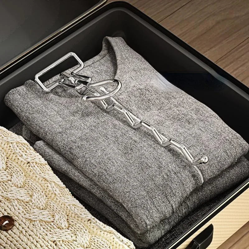 Folding Stainless Steel Travel Clothes Hanger | Portable Drying Folding Clothes Hanger Axl