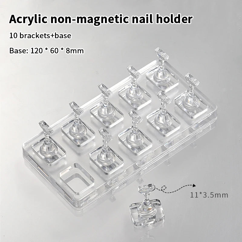 Non-Magnetic Nail Tips Display Stand – 1, 5 or 10 Grids Nail Display Stand Axl A3