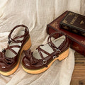 Women's Butterfly-Knot Mary Jane Heels | JK Lolita Pumps Mary Jane Pumps Axl brown 40