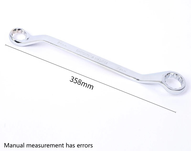 Double End Offset Ring Spanner – Chrome Vanadium Steel Wrench Box End Wrench Axl 24-27mm