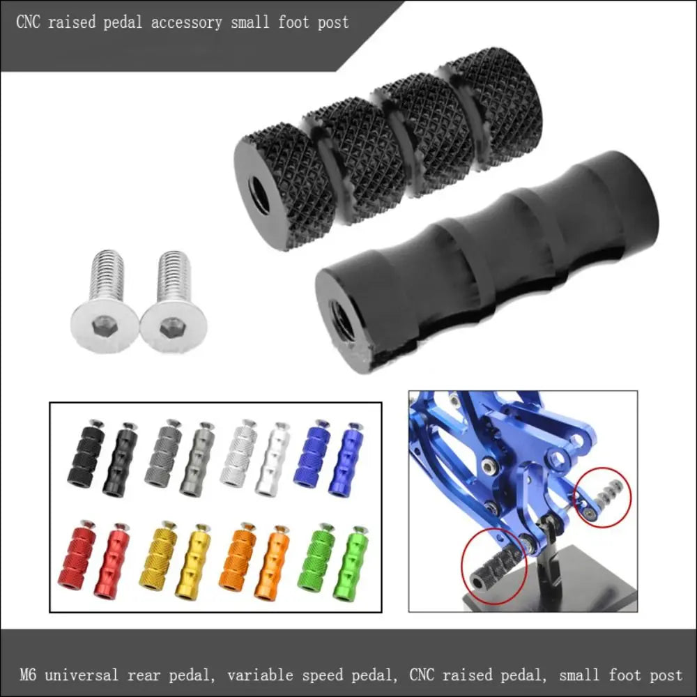 M6 CNC Aluminum Motorcycle Foot Pegs – Universal Rearset Pedal Motorcycle Foot Pegs Axl