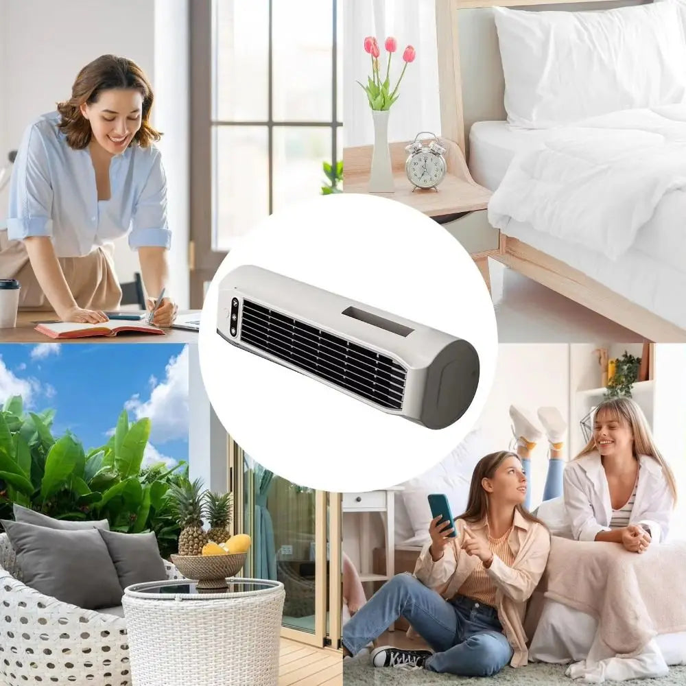 USB Rechargeable Bladeless Wall Mount Fan – Quiet & Portable Bladeless Wall Fan Axl
