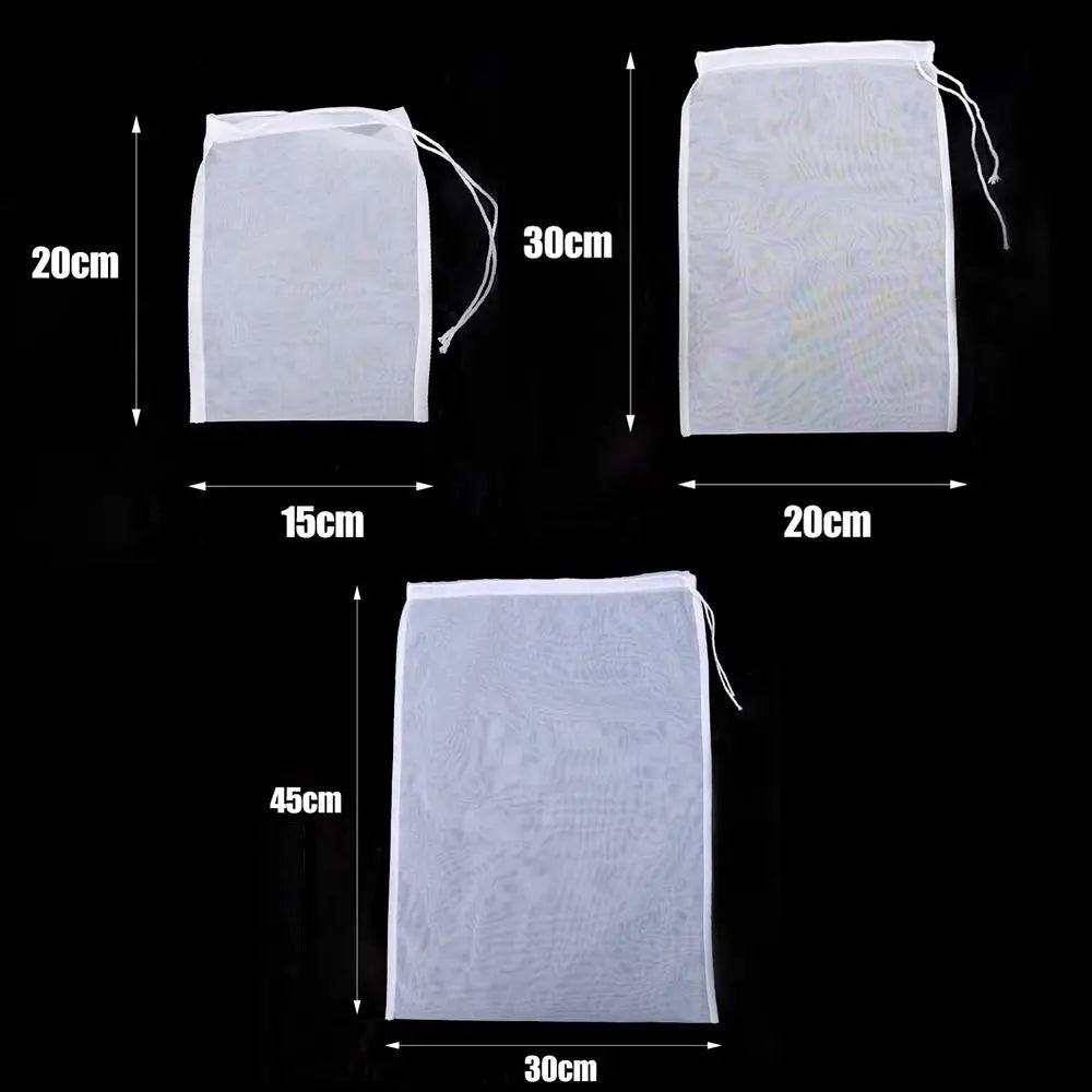 100 Mesh Nylon Filter Bag – Reusable Soy Milk & Juice Strainer Reusable Filter Bag Axl
