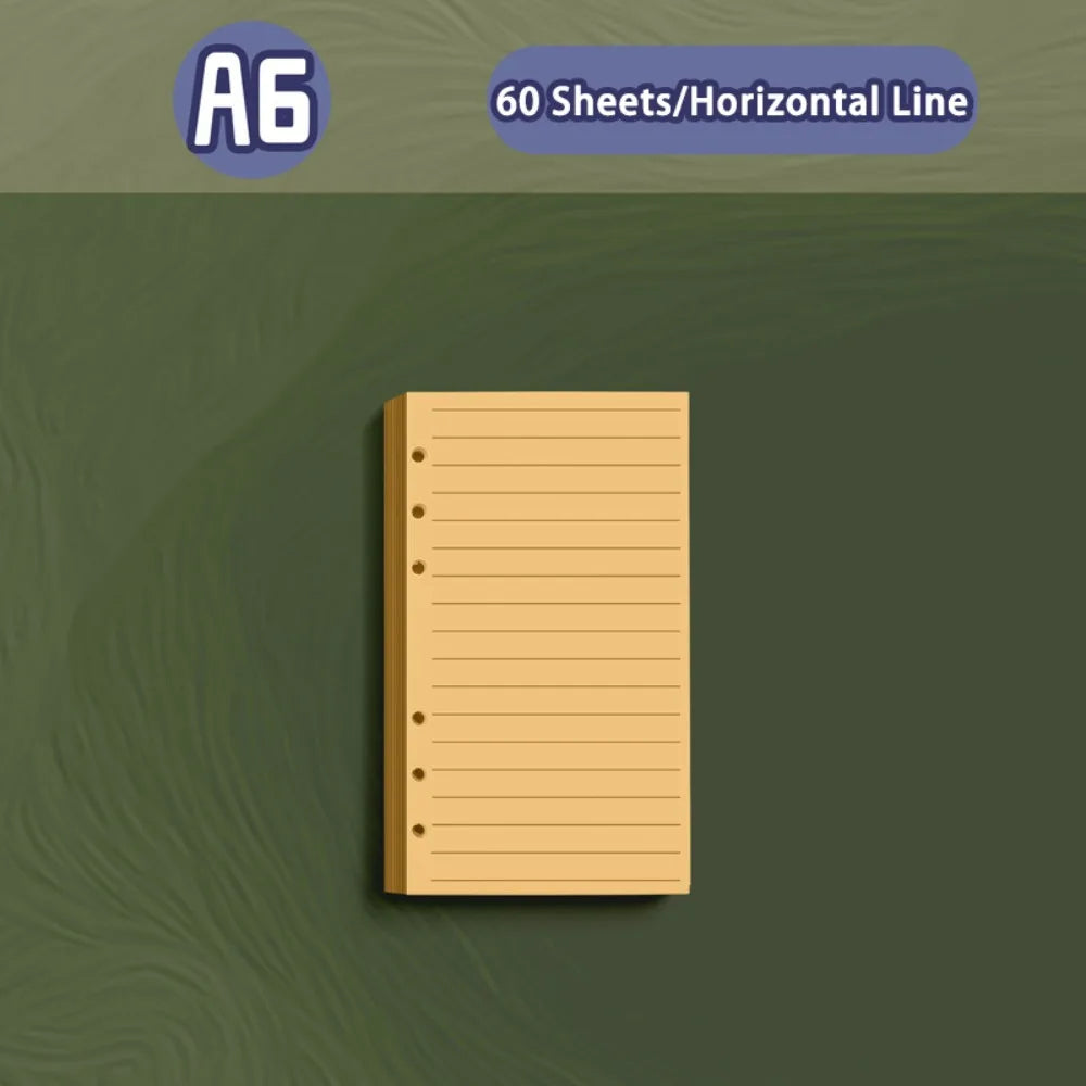 A5/A6 Loose-Leaf PU Leather Notebook – Travel Journal & Diary Loose-Leaf Notebook Axl A6 Refills 01