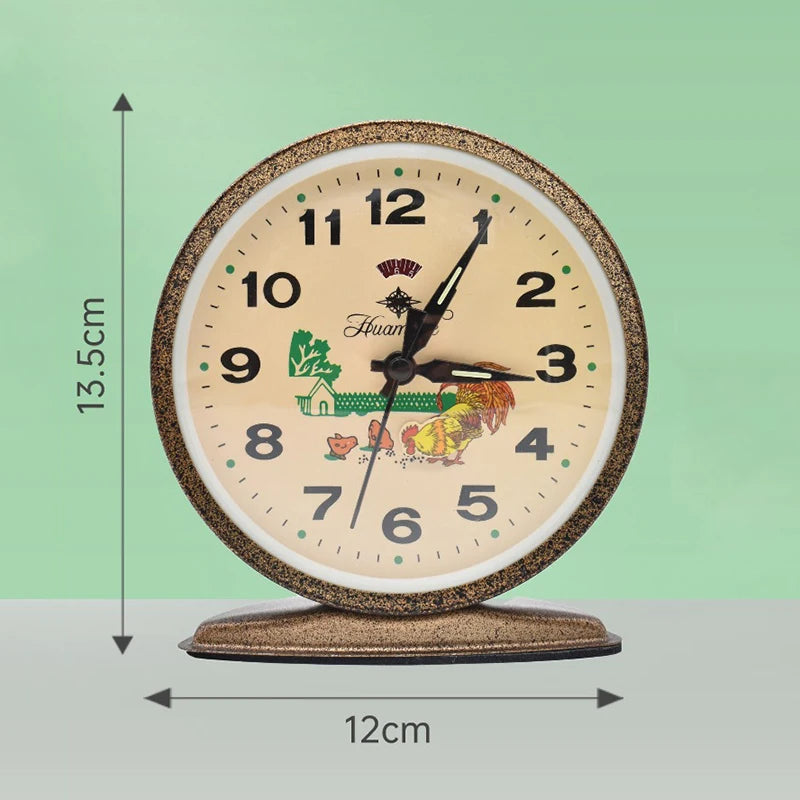 Retro Mechanical Alarm Clock – Metal Desk Clock with Chicken Mechanical Alarm Clock Axl
