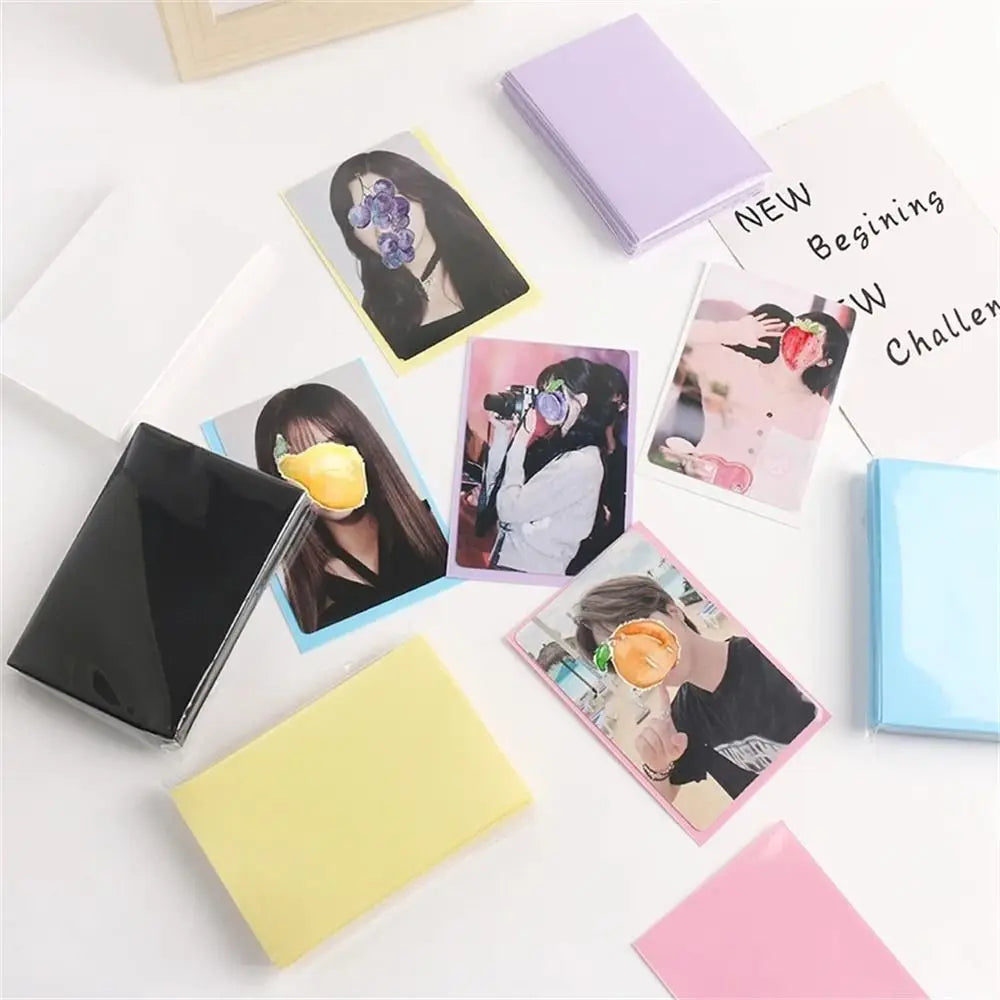 Frosted PP Kpop Photocard Sleeves – Macaron Colors 61×91mm 50pc Card Sleeves Axl