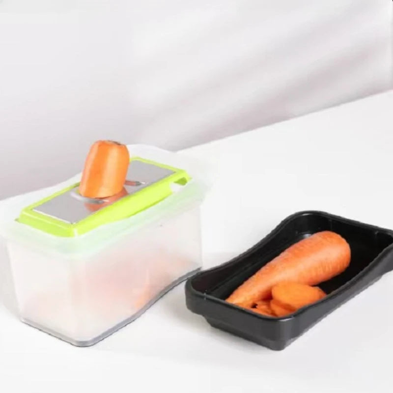 3-in-1 Manual Vegetable Chopper Grater & Slicer with Container Vegetable Grater Slicer Axl