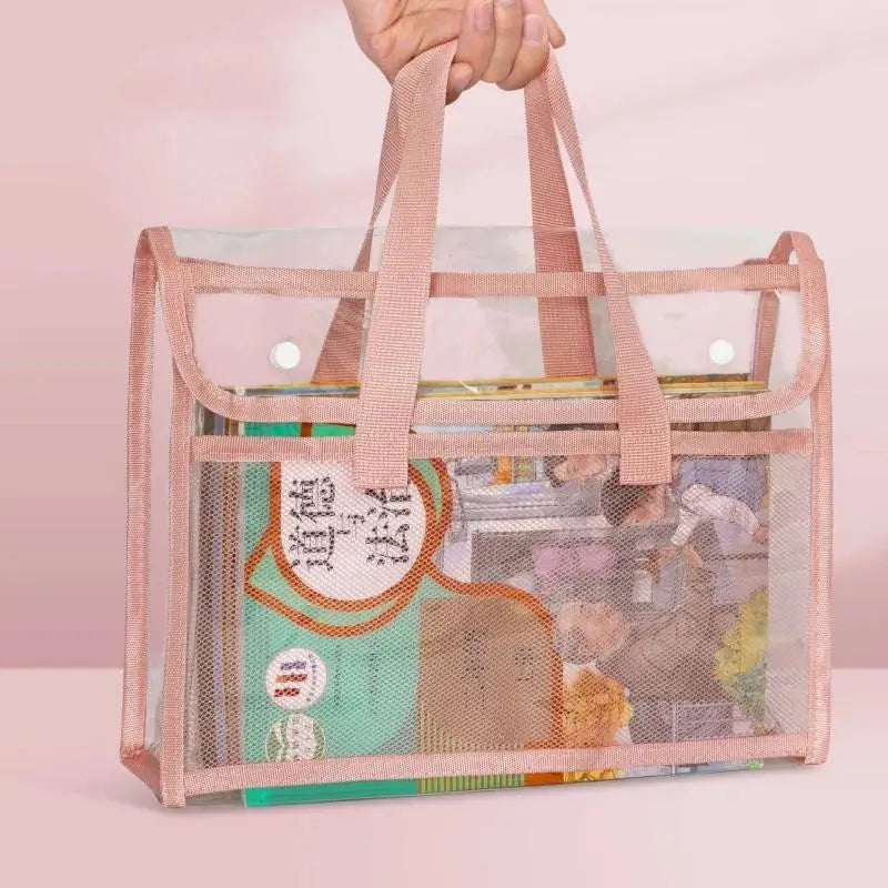 Clear PVC Exam Tote Bag – Waterproof Stationery Organizer Exam Tote Bag Axl
